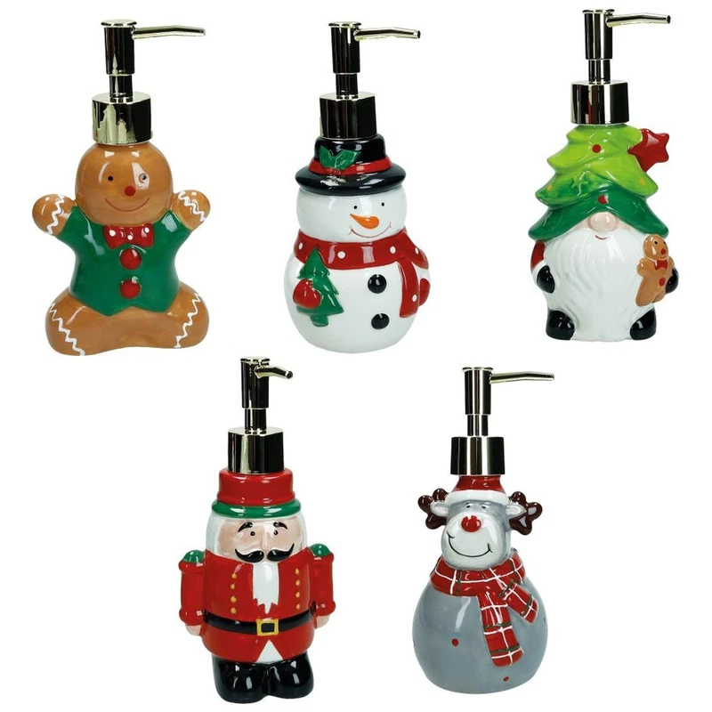 Dispenser Sapone Natale Christmas BRANDANI Pupazzo Renna Schiaccianoci Assortiti