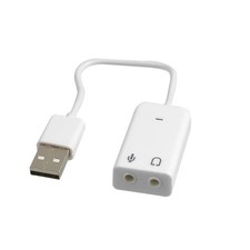 3.5mm Microphone Earphone Socket USB 2.0 Sound Card Speaker Audio Adapter