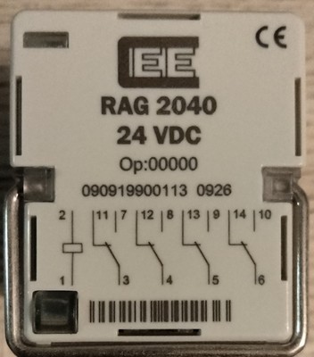 CEE Rag 2040 Relay 24V DC