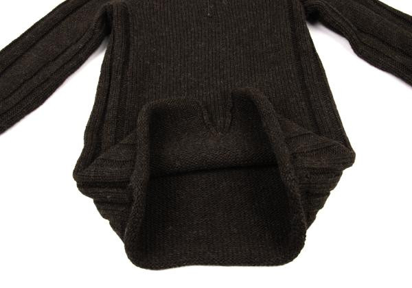 ヨウジヤマモト　変形セーター　ウールニット　サイズ2 Yohji Yamamoto FEMME Half-zip Turtleneck Knit Sweater Size 2