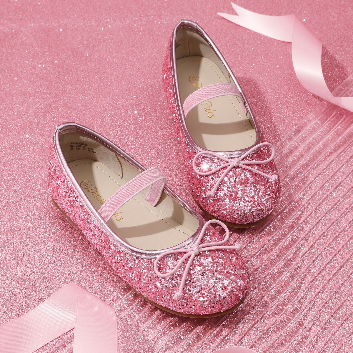 Baby Girls Toddler Flat Shoes Glitter Wedding Party Dress Shoes Ballet Flats