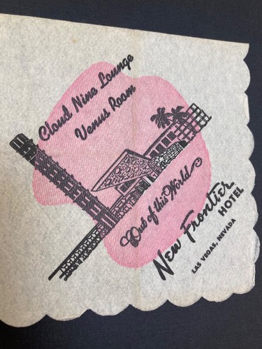 Elvis Presley 1st Las Vegas debut signed New Frontier Casino Napkin 1956, Rare ! - Picture 3 of 8