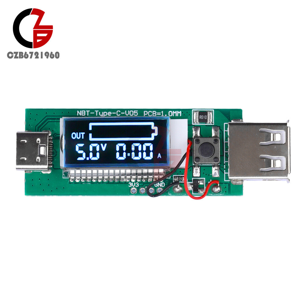 Type-C PD Fast Charging Protocol Decoy Trigger Module Aging Test Board with LCD