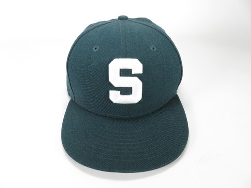 Michigan State Spartans New Era 59FIFTY Fitted Hat SZ 7 7/8 Green 100% Wool Cap - Picture 9 of 24