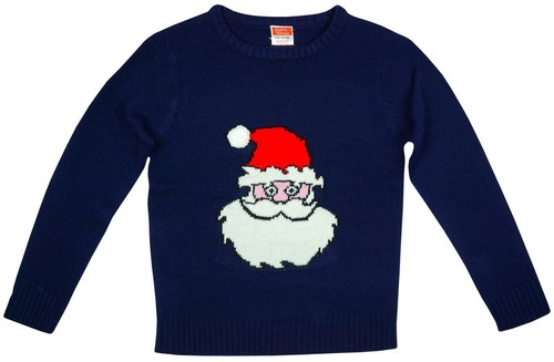 Baby Xmas Tree Santa Pom Snowman Christmas Knit Jumper 6 to 23 Months - Picture 3 of 5