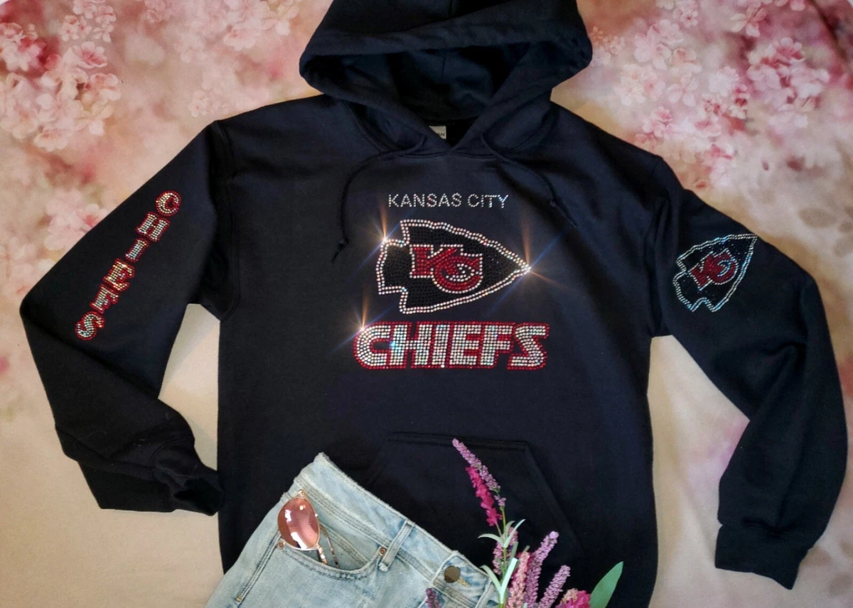 New Travis Kelce Kansas City Chiefs Hoodie Rhinestone Pullover