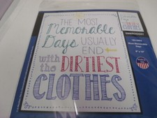 Janlynn MOST MEMORABLE DAYS Stamped Embroidery Kit 8" x 10"