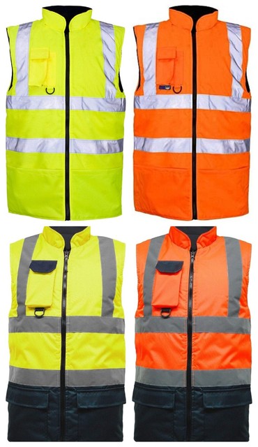 HI VIS VIZ BODY WARMER VISIBILITY FLEECE REVERSIBLE WATERPROOF GILET WAISTCOAT HI VIS VIZ BODY WARMER VISIBILITY FLEECE REVERSIBLE WATERPROOF GILET WAISTCOAT