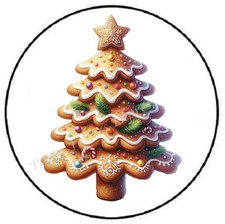 GINGERBREAD CHRISTMAS TREE ENVELOPE SEALS LABELS STICKERS PARTY FAVORS