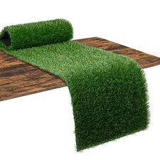 Grass Table Runner 12 x 90 Inch Green Artificial Table Centerpiece Decor for ...