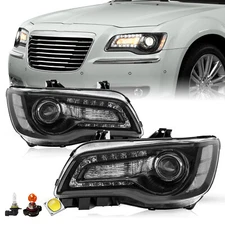 For 2015-2023 Chrysler 300 Headlight LED DRL Projector W/Bulbs Headlights LH&RH