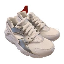 Nike Huarache Run GS White Metallic Silver Grade School Size 5Y NIB 654275-108