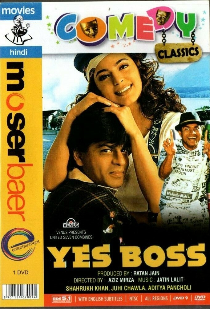 YES BOSS - MOSERBAER BOLLYWOOD DVD- Shah Rukh Khan, Juhi