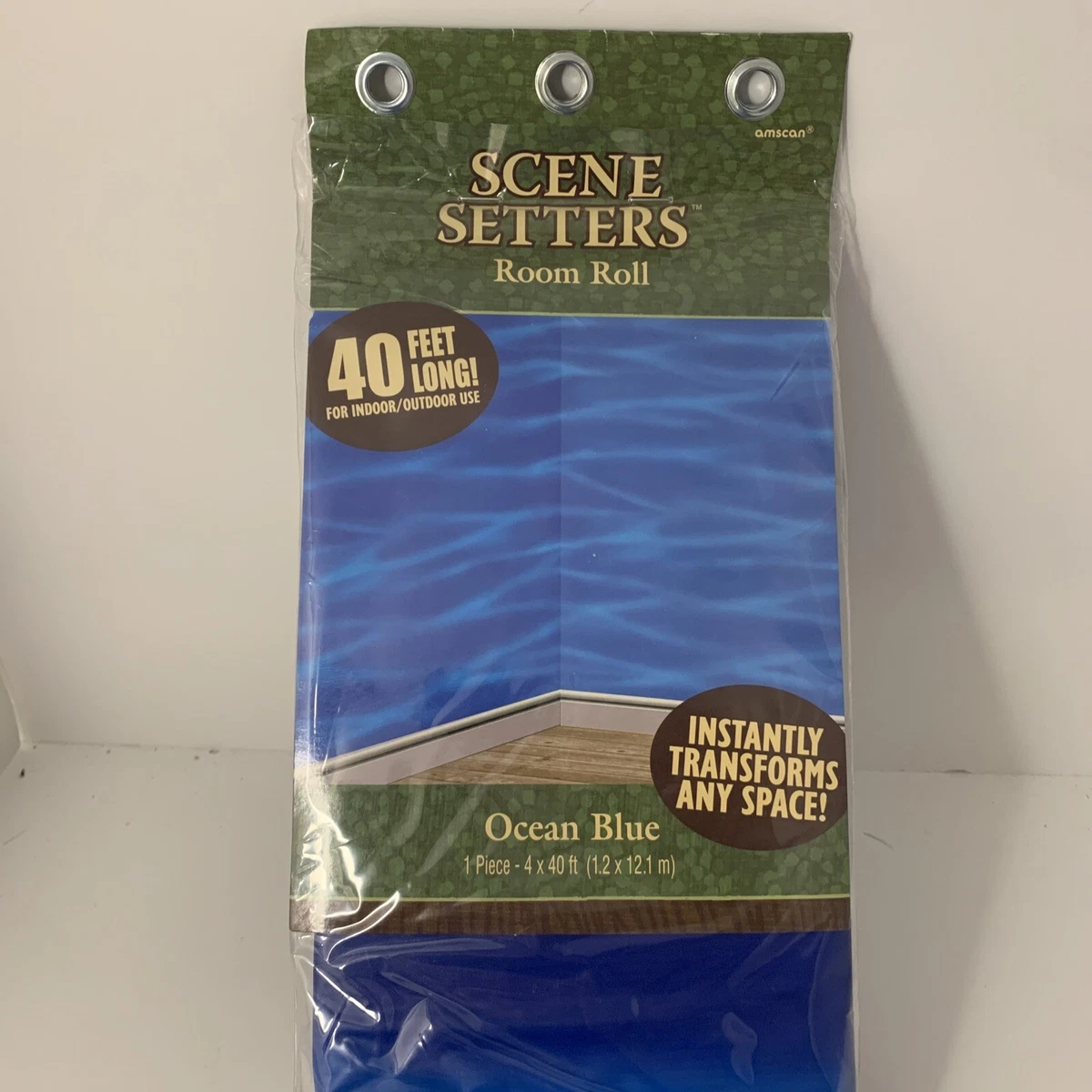USA雑貨　SCENE SETTERS ROOM ROLL ドル柄　40Ft Scene Setters Room Roll OCEAN BLUE 40' x 4' Long Indoor Outdoor | eBay