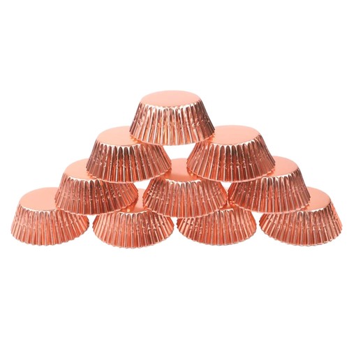 150 Rose Gold Cupcake Liners Foil Metallic Standard Paper Baking Muffin Cups - Picture 10 of 12