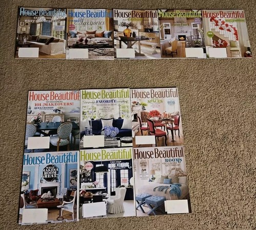 RARE HOUSE BEAUTIFUL Magazine 2015 2014 SET ART LUXURY DECOR - Picture 3 of 13