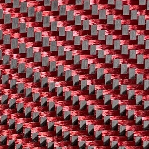 50" Red Carbon Fiber Color Hybrid Cloth (3k, 5.7oz, 50" x 36") - Picture 2 of 4