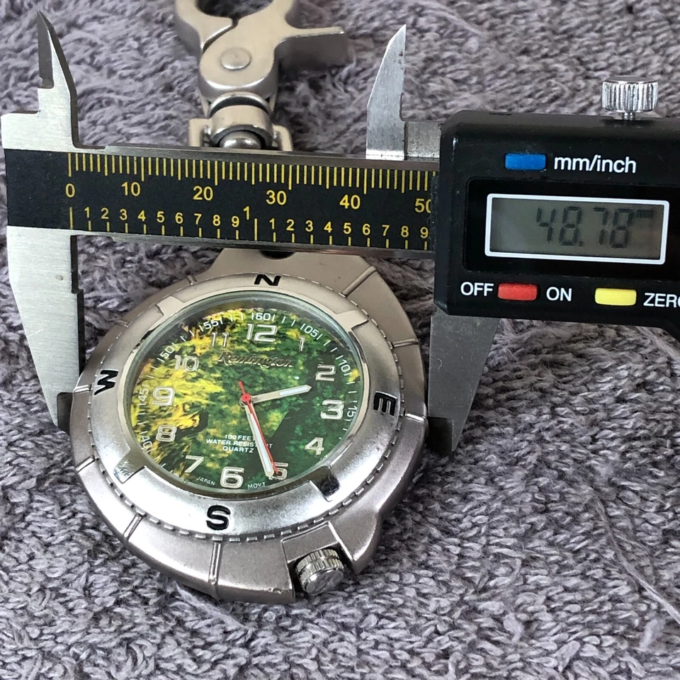 Карманные кварцевые часы Remington Sport с зажимом серебристые 49 мм - Изображение 4 из 4