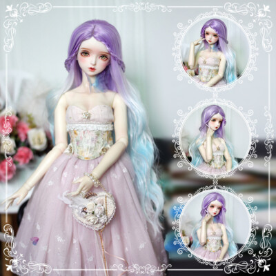 1/3 1/4 1/6 BJD Puppen Haar Perücken Farbverlauf für Puppenzubehör DIY ersetzen