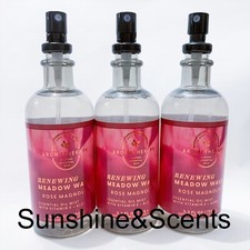 3-Pack Bath  Body Works RENEWING MEADOW WALK ROSE MAGNOLIA Essential Oil Mist