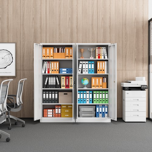 Metal Kitchen Pantry Cabinet 4 Adjustable Shelves Garage Tool Storage Cupboards - Picture 14 of 16