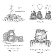 Valentines Mouse Winer Silicone Clear Stamps for DIY Scrapbooking Crafts Cards