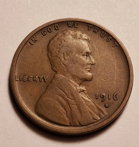 1916-S Lincoln Wheat Cent — photo from the most recent tracked eBay sale