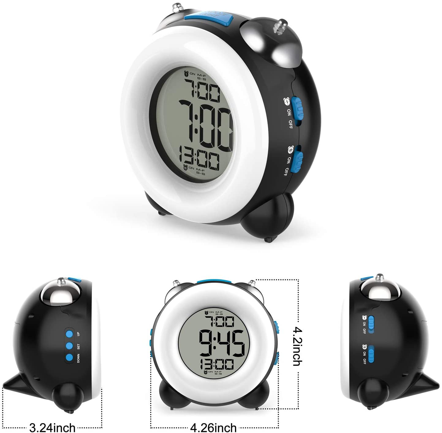 Banne Loud Alarm Clock for Heavy Sleepers with Dual Alarm Night Light Bedside Ba