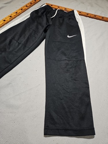 Nike Pants Youth Boys Small Black White Breathable Running Casual Jogger Pull On - Picture 6 of 14
