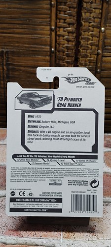 Hot Wheels '70 Plymouth Road Runner Blue muscle mania 3/10 - Picture 3 of 6