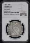 1824/1 Capped Bust Half Dollar NGC XF Details Cleaned
