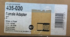 PVC Fitting 2 Inch Slip x Female Thread PVC Adapter SCH 40 - 8113070 Box Of 25