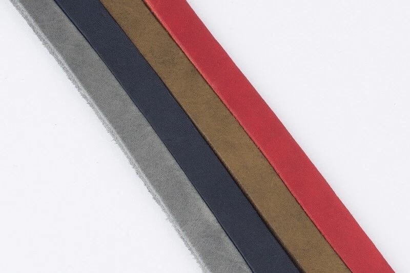 Fettleder Meterware Lederriemen Farbe marine blau ab 8mm Bellepet