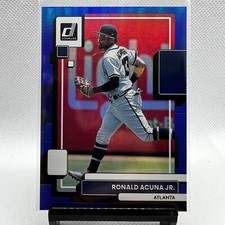 2022 Donruss RONALD ACUNA JR #121 Holo Blue Foil Photo Variation Braves