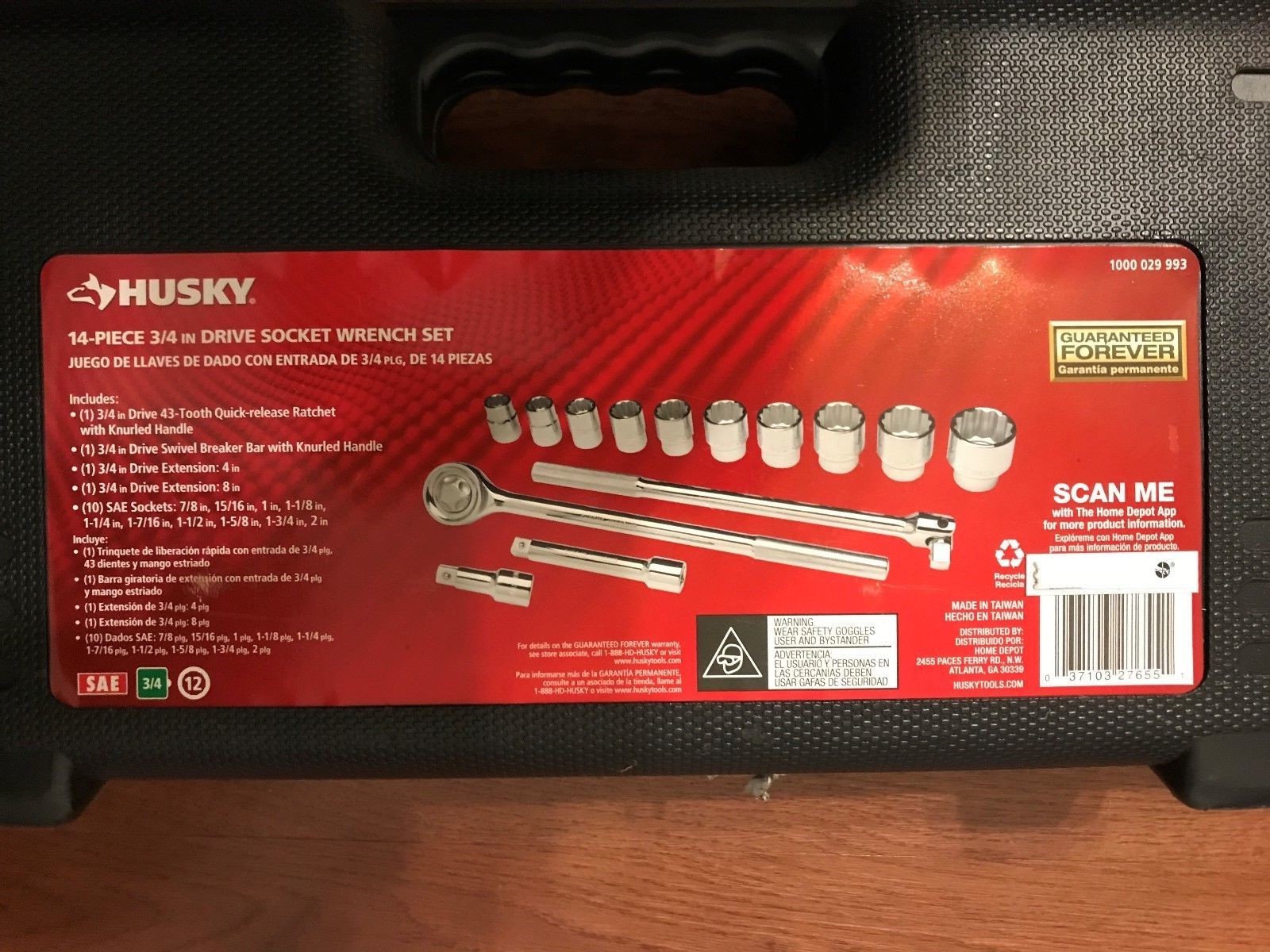 Husky H34d14sws 14piece 3/4" Drive 12 Point Socket Wrench Set for sale