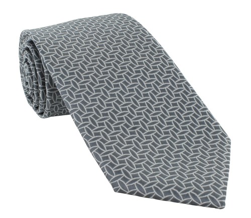 Michelsons of London Outline Geometric Polyester Tie - Picture 7 of 18