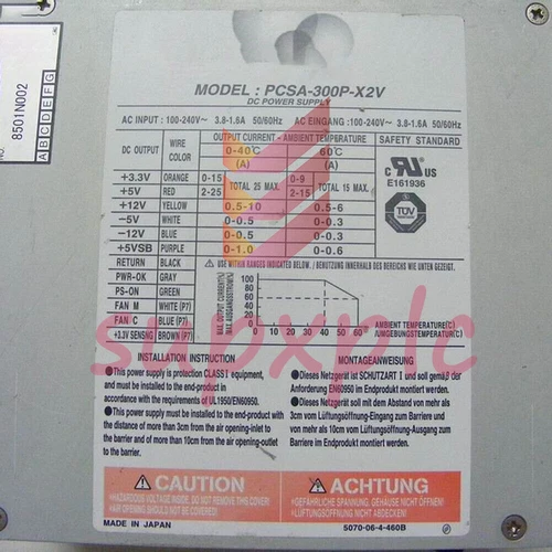 Qty:1pc Industrial Computer Power Supply 300W Pre-owned For PCSA-300P-X2V