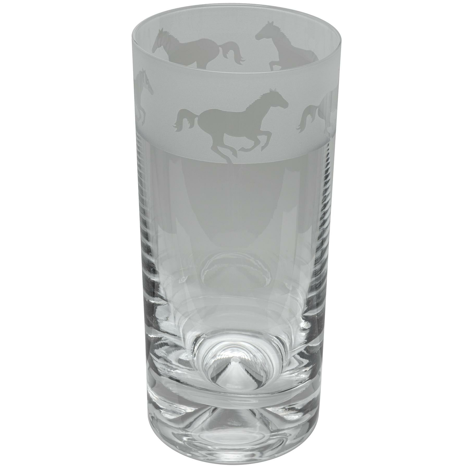 Animo Glass Galloping Engraved Highball Horse Decorated Tumbler Gift Boxed
