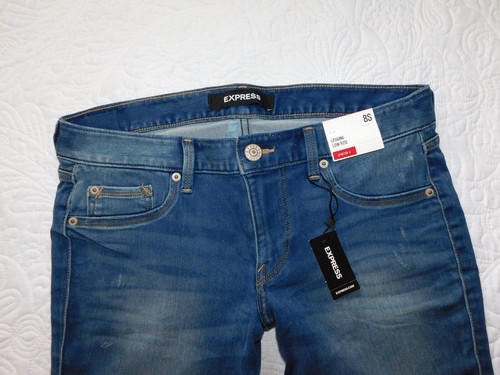 EXPRESS ― 8 SHORT ― LEGGING LOW RISE Stretch Denim Jeans NWT ― #CL43 ― Size 8S - Picture 3 of 5