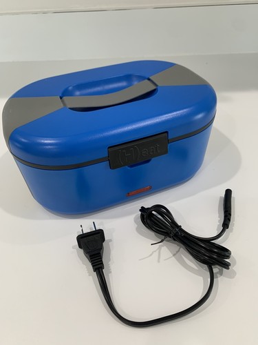 SMART PLANET Lunch Box Blue Plug-In Heated Food Storage Container Spork & Plug - Picture 2 of 7