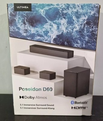 ULTIMEA D60 5.1 Dolby Atmos Soundbar mit kabellosem Subwoofer & Surround Lautsprechern