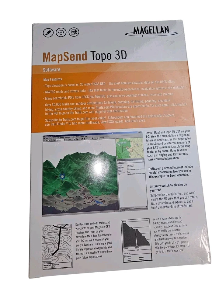 Magellan MapSend Topo 3D Software, 980611-09 Usa Version 1 - Image 2 of 2