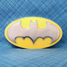 Batman Belt Buckle Large Yellow Chrome Emblem DC Comics Halloween Cosplay.DBD526
