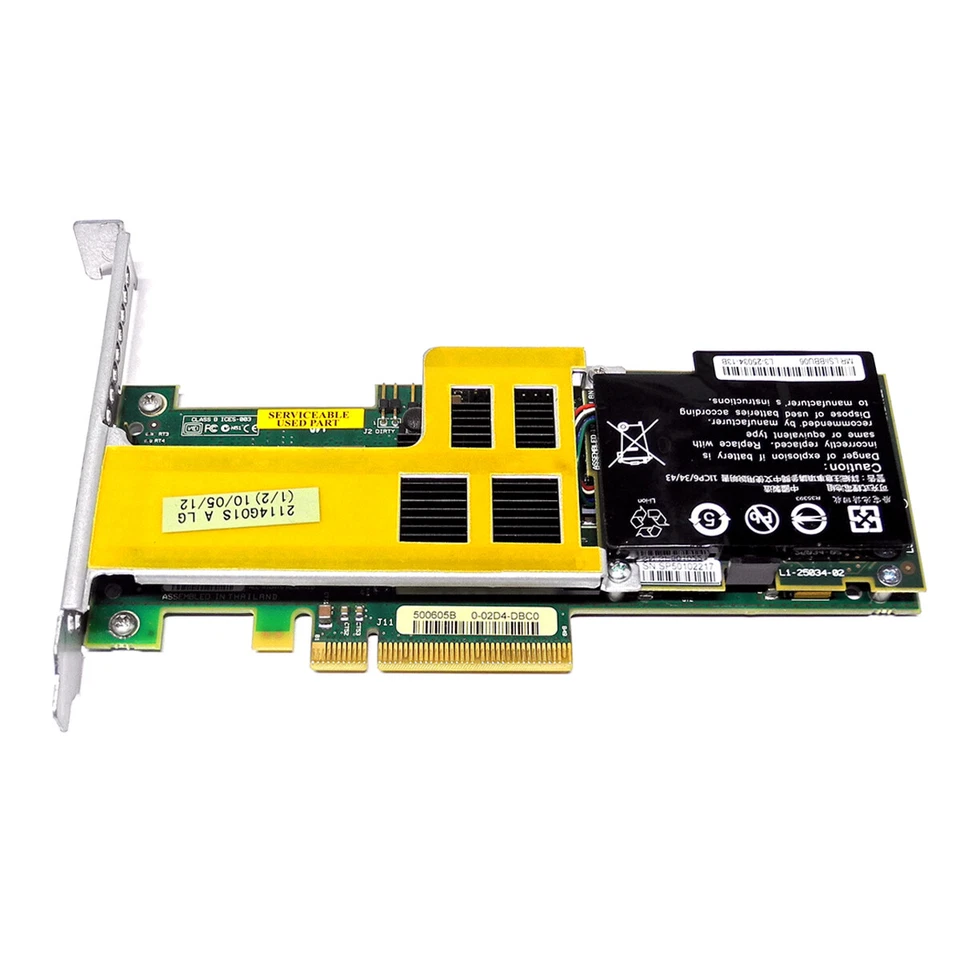 LSI MR SAS 8708EM2 3 Gb/s PCIe x8 RAID Controller L3-01144-10A +BBU FP - Immagine 2 di 3