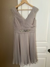 NWT JJ's House Formal Special Occasion Dress Women's Sz 14 Sliver Rhinestone