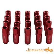 JDMSPEED 20pc Red 60M M12X1.5  Extended Forged Aluminum Tuner Racing Lug Nut Kit