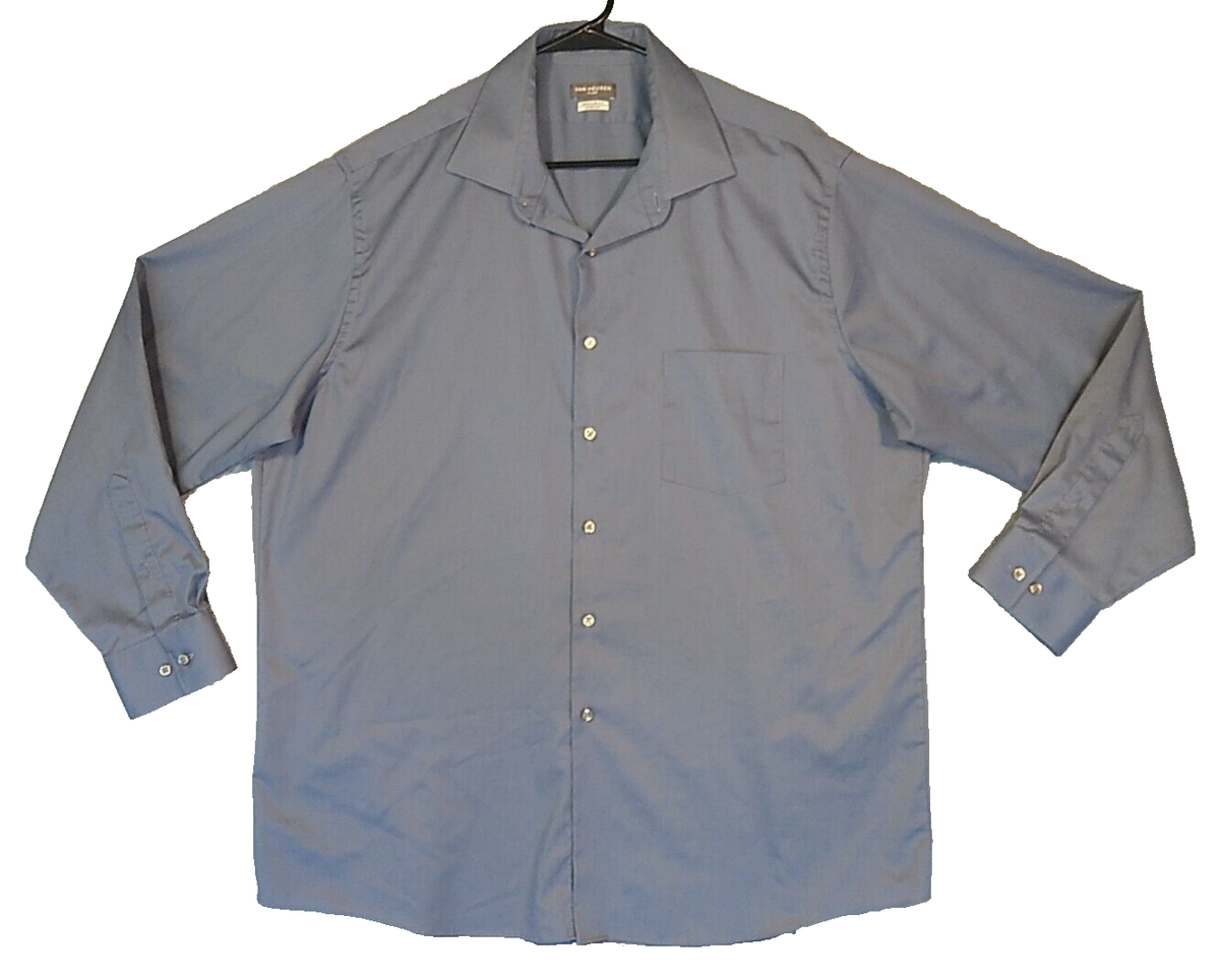 Van Heusen Flex Regular Fit Stretch Long Sleeve Collar Button Shirt 17 1/2  34/35