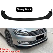 For VW Passat B7 Car Front Bumper Lip Chin Spoiler Splitter Body Kit Gloss Black