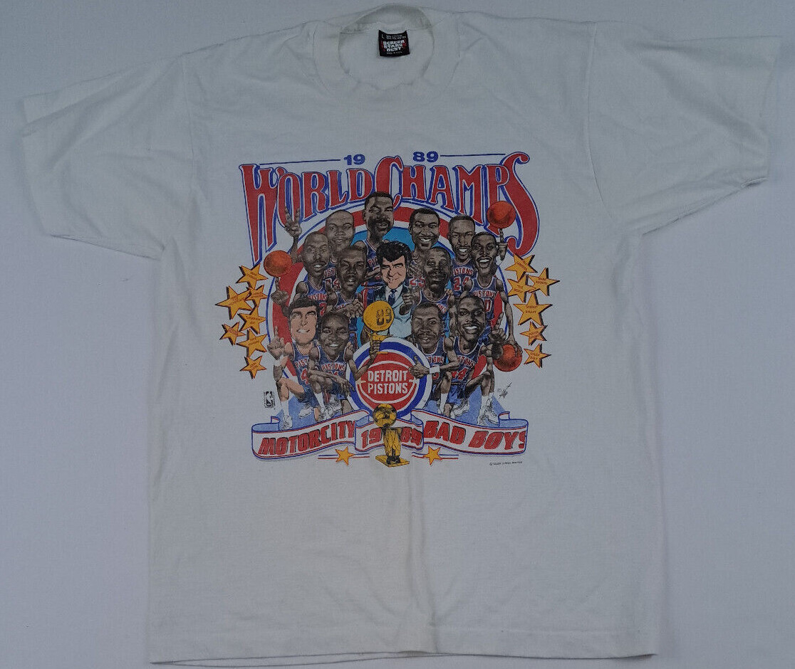 Vintage Detroit Pistons 1989 Champs TShirt Single St… Gem