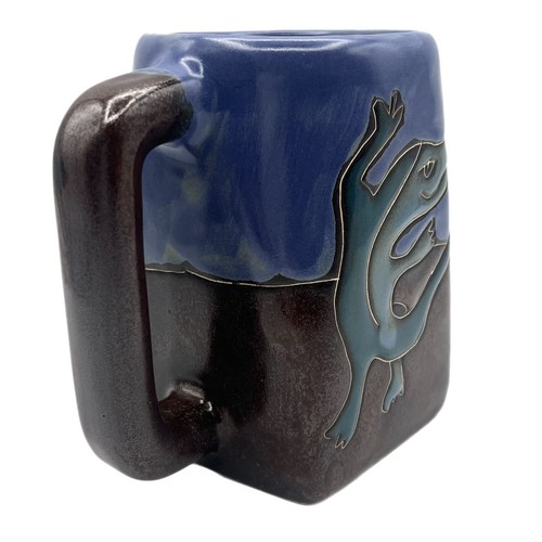 Mara Mexico Stoneware Mug Studio Art Pottery Lizard Design Signed - Picture 4 of 7